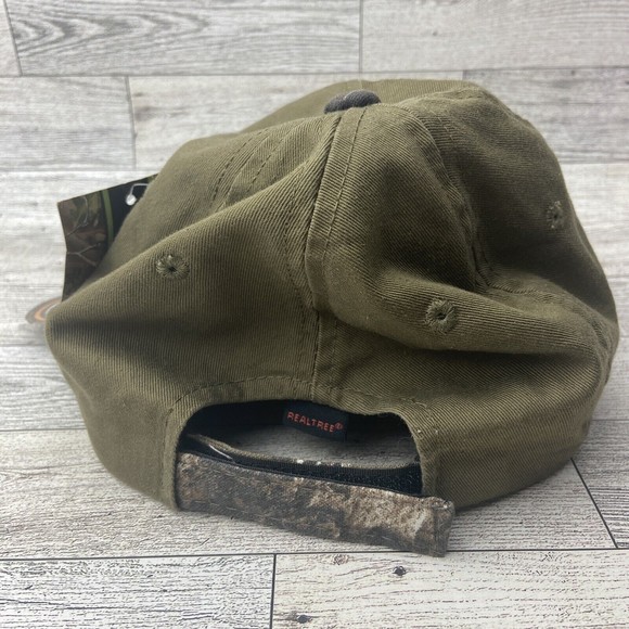 Southwire RealTree Hat Green Camouflage  Distressed Bill Strapback Camo Cap - Picture 11 of 15